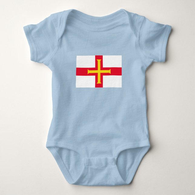 Body Para Bebé Bandera de Guernsey (Anverso)