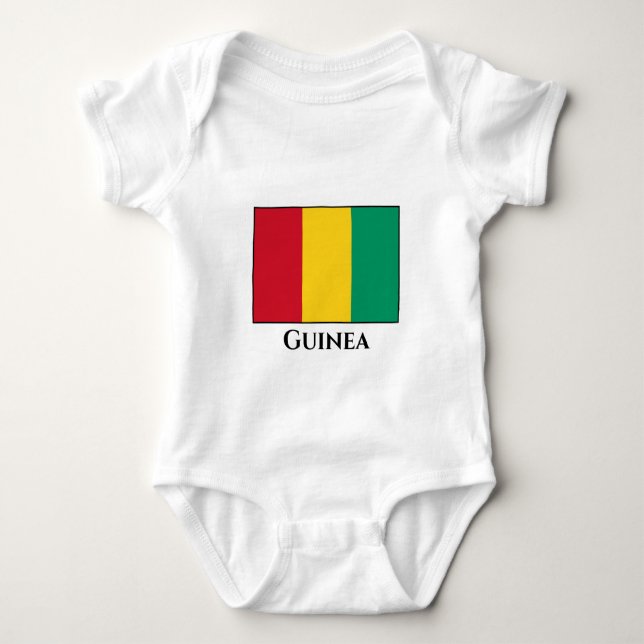 Body Para Bebé Bandera de Guinea (Anverso)