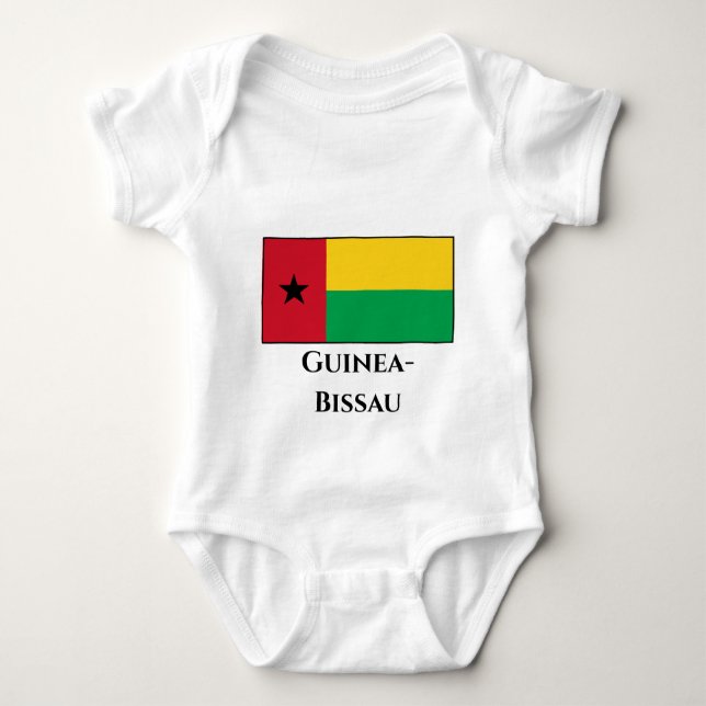 Body Para Bebé Bandera de Guinea-Bissau (Anverso)