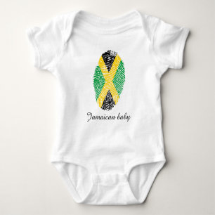Body Para Bebé Bandera de huellas digitales de Jamaica
