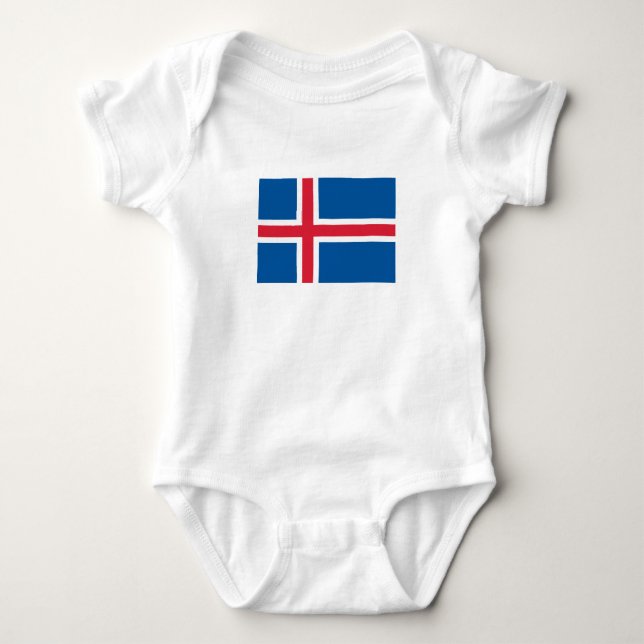 Body Para Bebé Bandera de Islandia (Anverso)