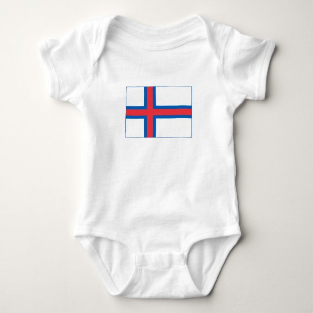 Body Para Bebé Bandera de Islas Feroe (Anverso)