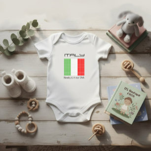 Body Para Bebé Bandera de Italia Baby Bodysuit