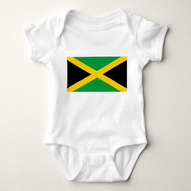 Body Para Bebé Bandera de Jamaica (Anverso)
