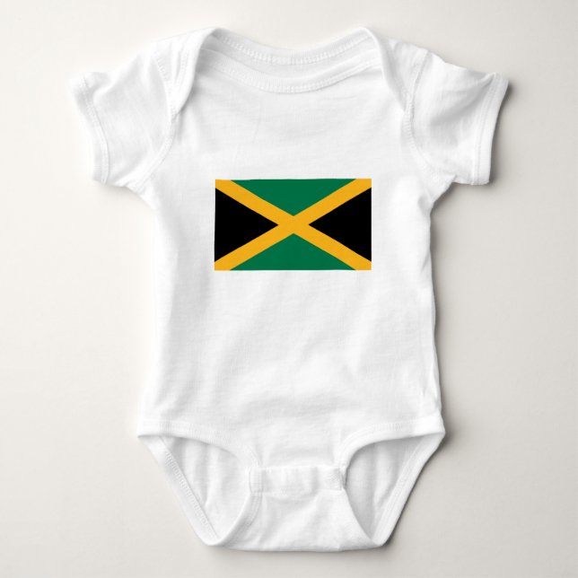 Body Para Bebé Bandera de Jamaica (Anverso)