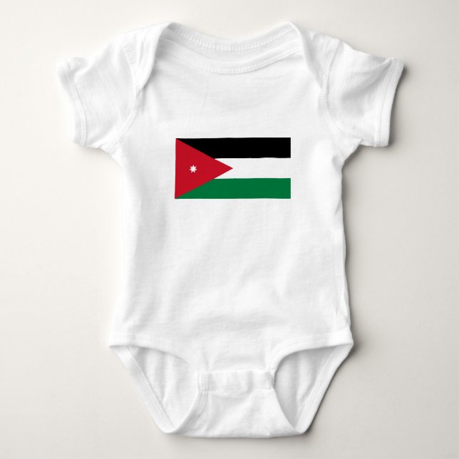 Body Para Bebé Bandera de Jordania (Anverso)