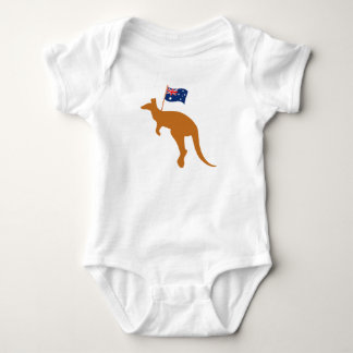 Body Para Bebé bandera de kangaro australia blanca