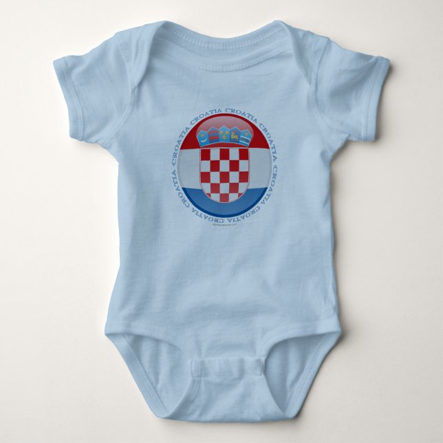 Body Para Bebé Bandera de la burbuja de Croacia (Anverso)