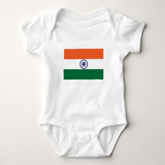 Body Para Bebé Bandera de la India (Anverso)