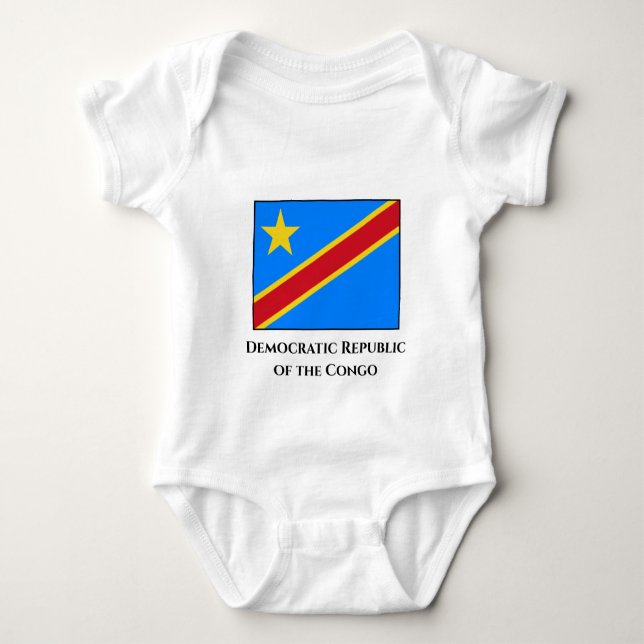 Body Para Bebé Bandera de la República Democrática del Congo (Anverso)
