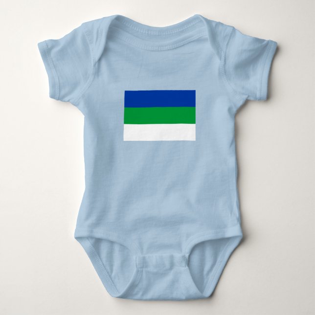 Body Para Bebé Bandera de la República Komi (Anverso)