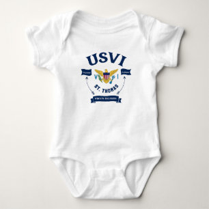 Body Para Bebé Bandera de las Islas Vírgenes de los Estados Unid