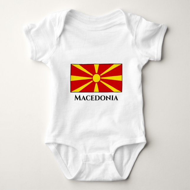 Body Para Bebé Bandera de Macedonia (macedonia) (Anverso)