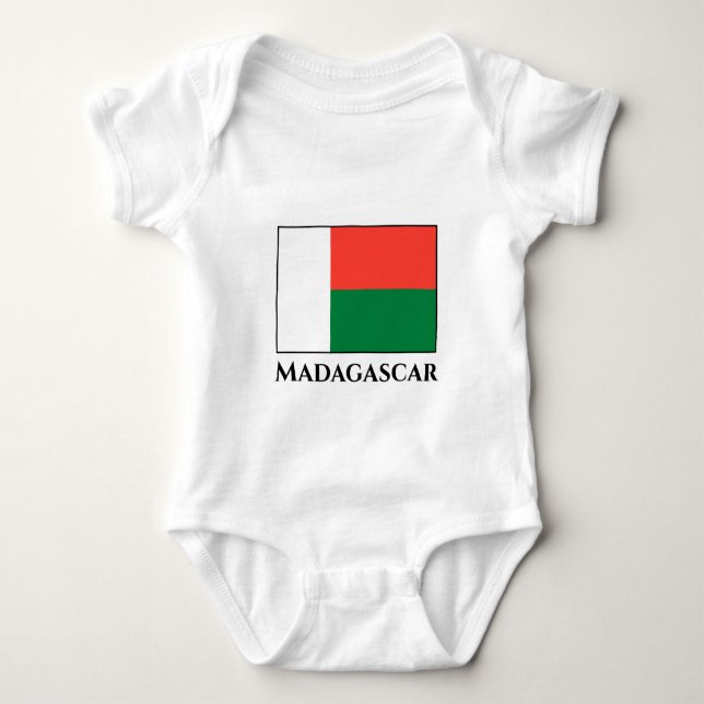 Body Para Bebé Bandera de Madagascar (Anverso)