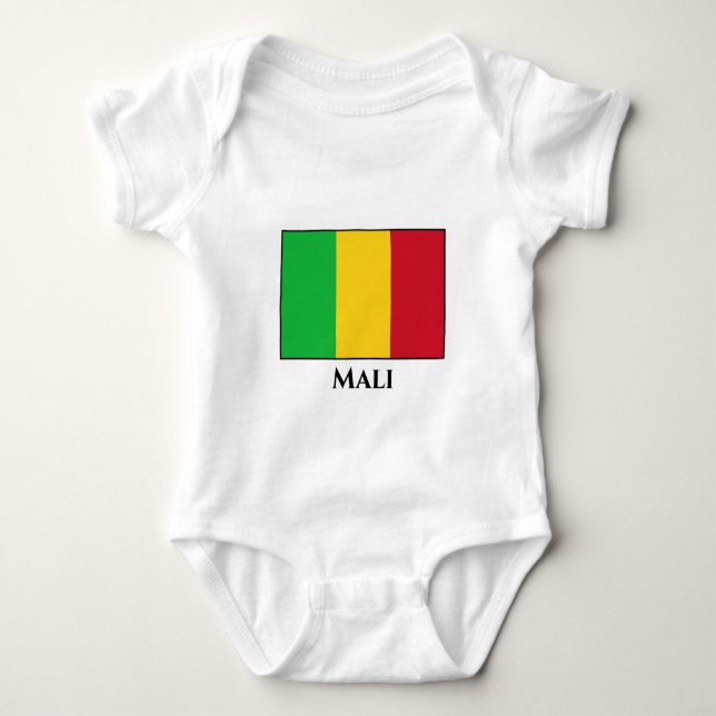 Body Para Bebé Bandera de Mali (Anverso)
