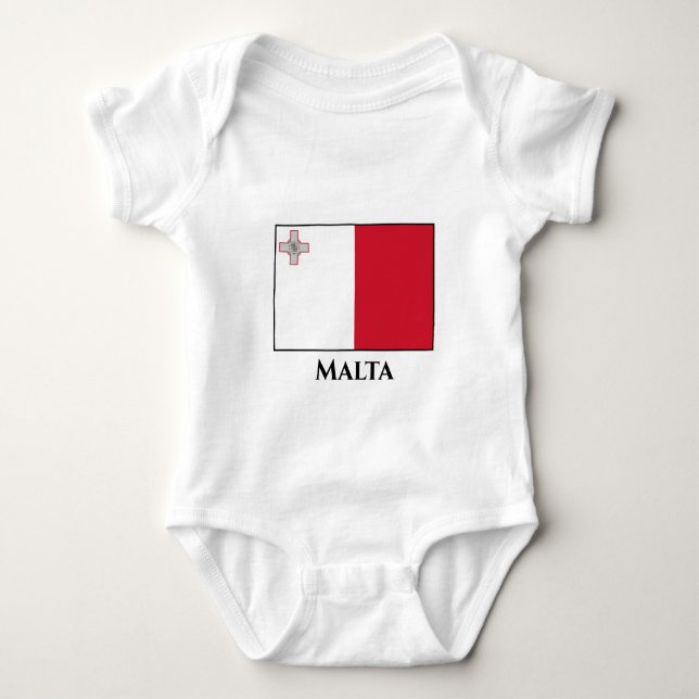 Body Para Bebé Bandera de Malta (maltesa) (Anverso)