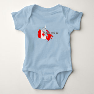 Body Para Bebé Bandera de mapa de guiones modernos y sencillos de