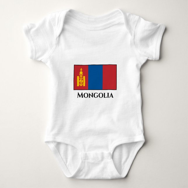 Body Para Bebé Bandera de Mongolia (mongola) (Anverso)