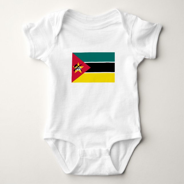 Body Para Bebé Bandera de Mozambique (Anverso)