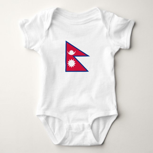 Body Para Bebé Bandera de Nepal (Anverso)