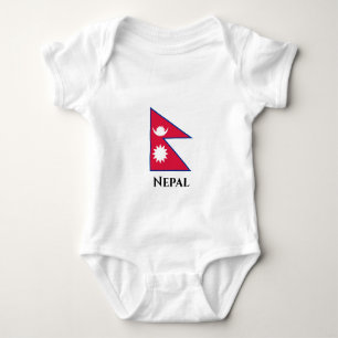 Body Para Bebé Bandera de Nepal (nepalés)