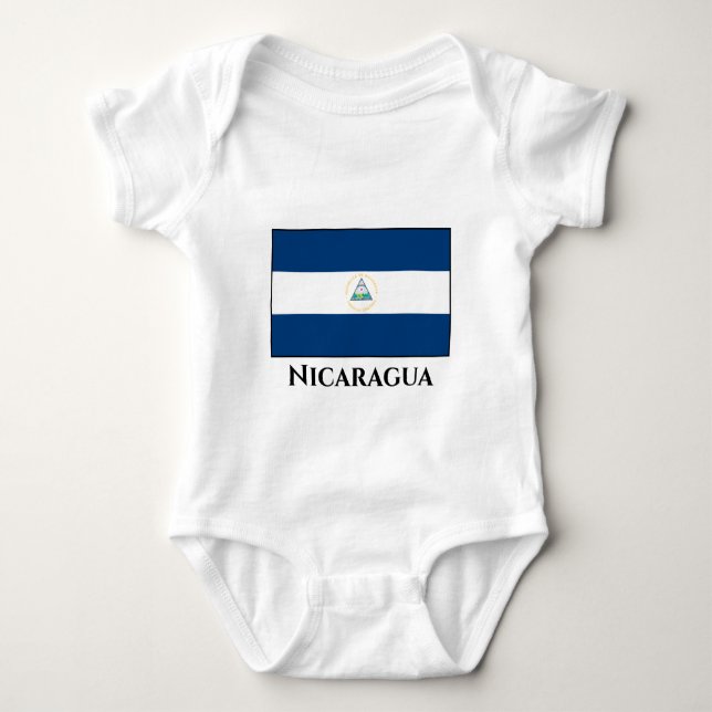 Body Para Bebé Bandera de Nicaragua (Anverso)