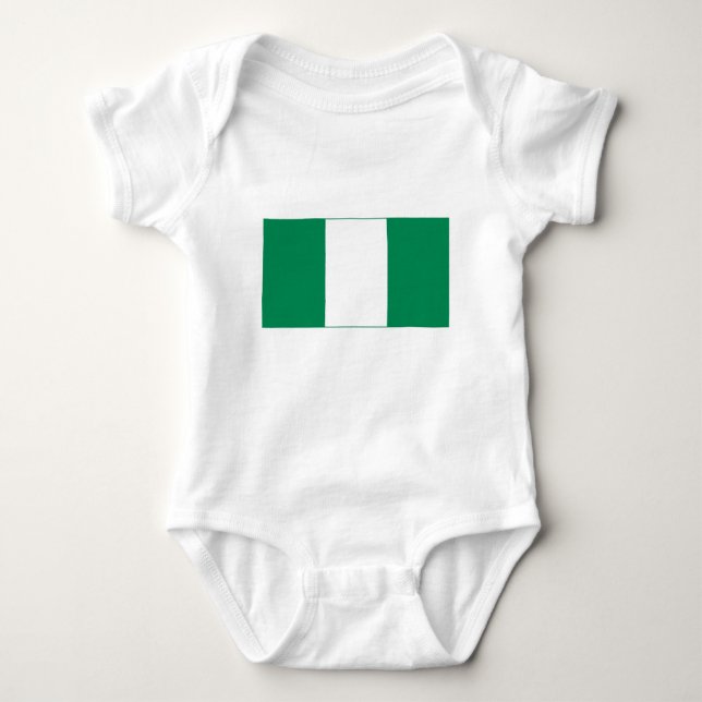 Body Para Bebé Bandera de Nigeria (Anverso)