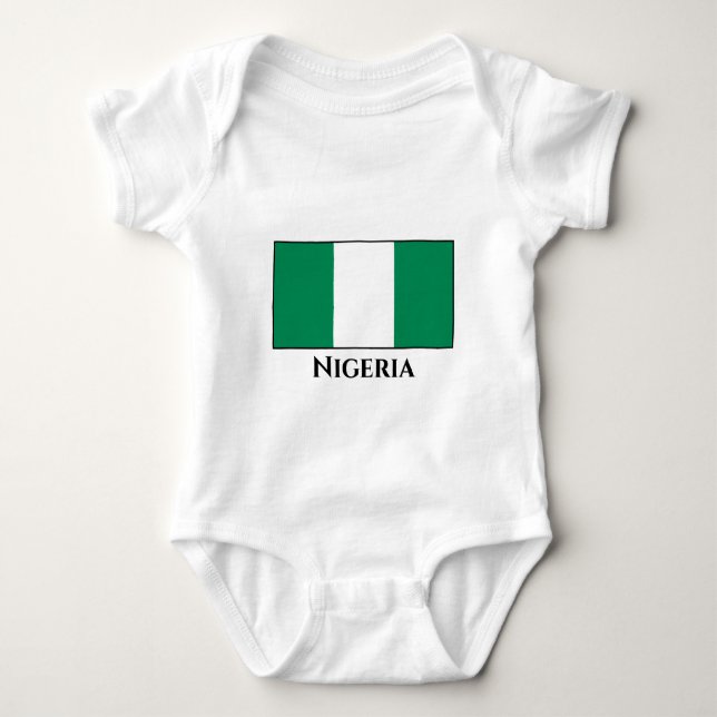 Body Para Bebé Bandera de Nigeria (nigeriana) (Anverso)