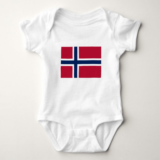 Body Para Bebé Bandera de Noruega (Anverso)