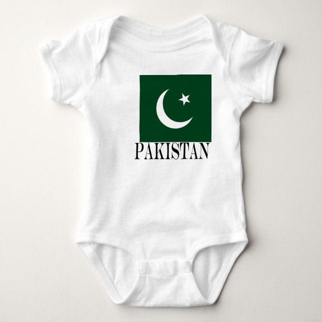 Body Para Bebé Bandera de Pakistán (Anverso)