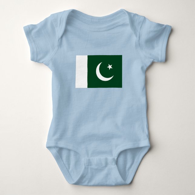 Body Para Bebé Bandera de Pakistán (Anverso)