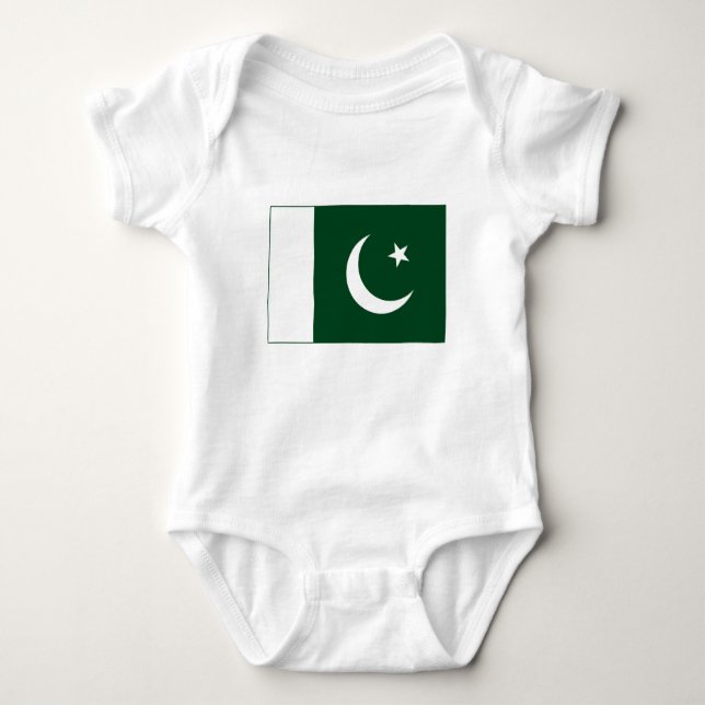 Body Para Bebé Bandera de Pakistán (Anverso)