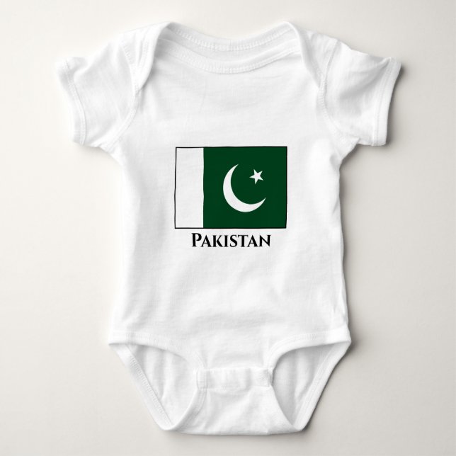 Body Para Bebé Bandera de Pakistán (paquistaní) (Anverso)