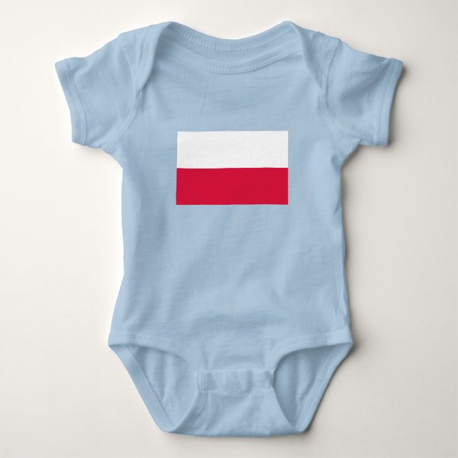 Body Para Bebé Bandera de Polonia (Anverso)