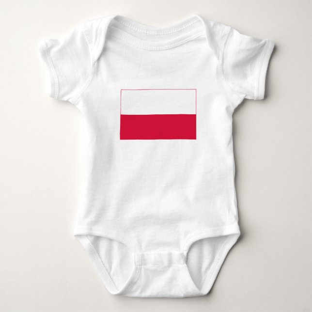 Body Para Bebé Bandera de Polonia (Anverso)