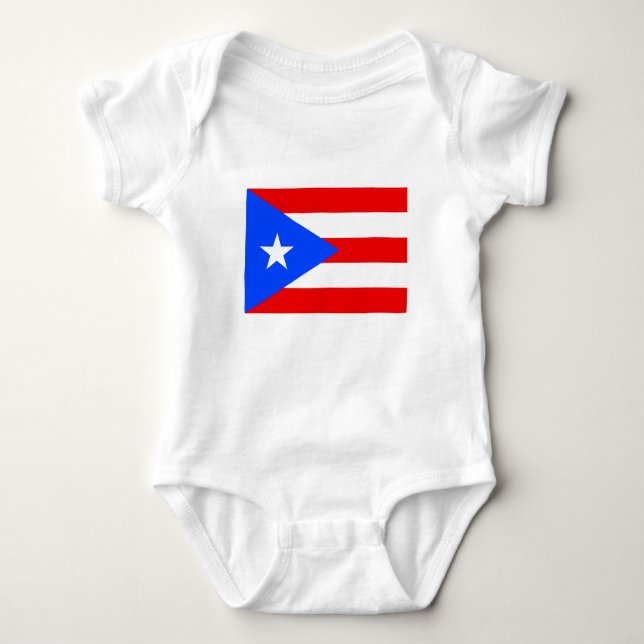 Body Para Bebé Bandera de Puerto Rico (Anverso)
