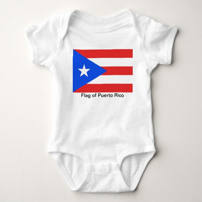 Body Para Bebé Bandera de Puerto Rico (Anverso)