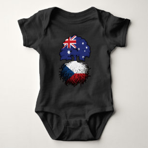 Body Para Bebé Bandera de raíces de árboles australianos checos