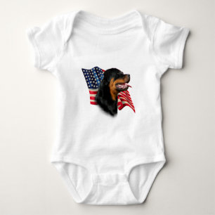 Body Para Bebé Bandera de Rottweiler