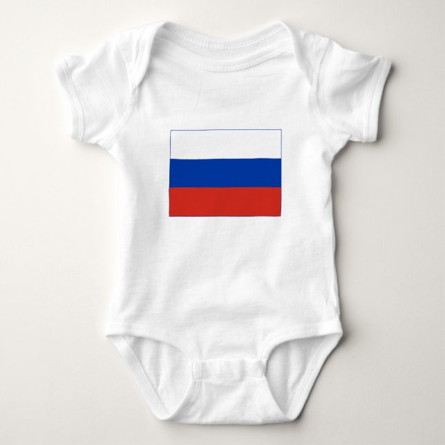 Body Para Bebé Bandera de Rusia (Anverso)