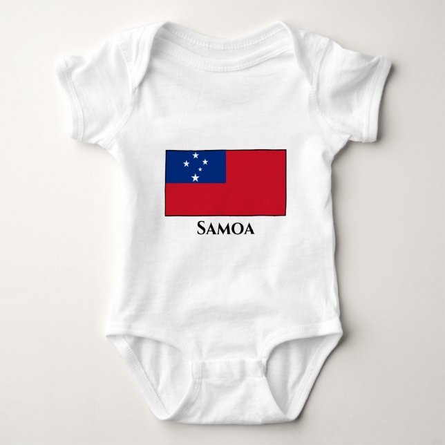Body Para Bebé Bandera de Samoa (Anverso)