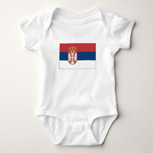 Body Para Bebé Bandera de Serbia (Anverso)