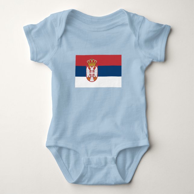 Body Para Bebé Bandera de Serbia (Anverso)