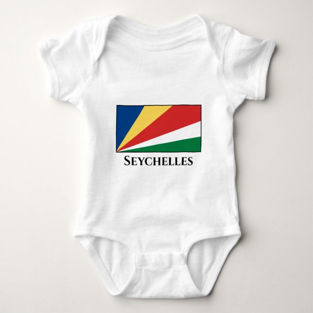 Body Para Bebé Bandera de Seychelles (Anverso)