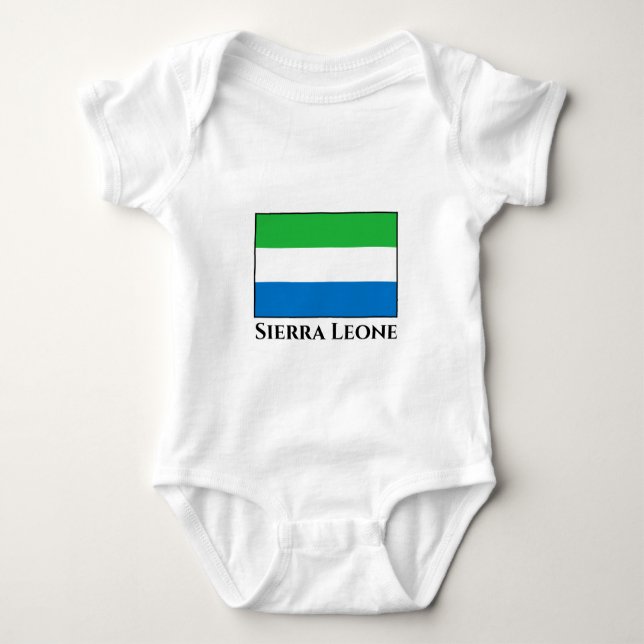 Body Para Bebé Bandera de Sierra Leona (Anverso)
