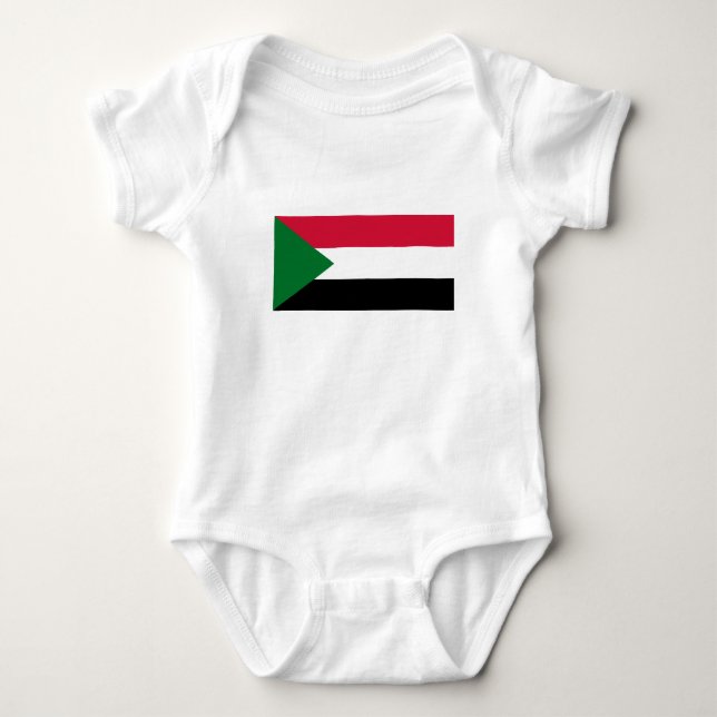 Body Para Bebé Bandera de Sudán (Anverso)