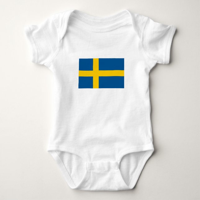 Body Para Bebé Bandera de Suecia (Anverso)