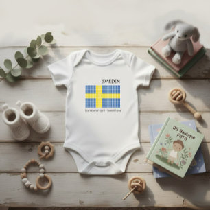 Body Para Bebé Bandera de Suecia