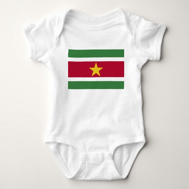 Body Para Bebé Bandera de Surinam (Anverso)