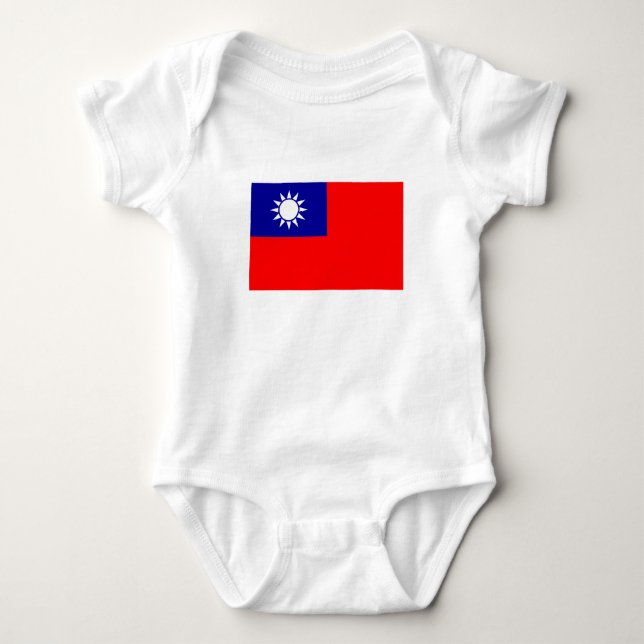 Body Para Bebé Bandera de Taiwán (Anverso)